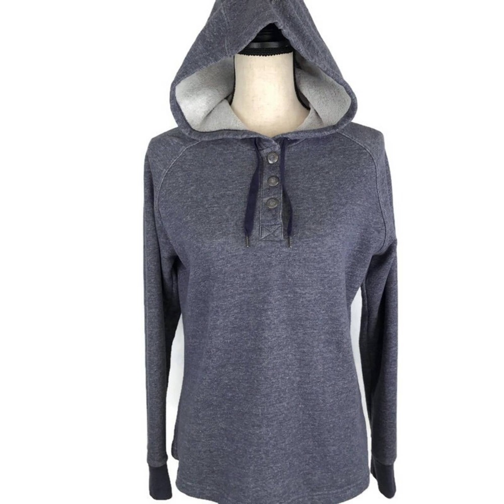 Columbia Hidden Pinyon Sweatshirt Purple Button Snap Hoodie Womens Sz Med